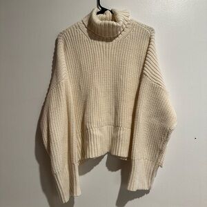 Madewell Cream Turtle Neck Sweater